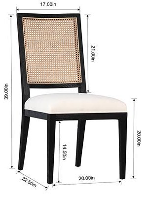 Dovetail Furniture Dining Chairs DOVEDOV31006/1 Norton Dining Side